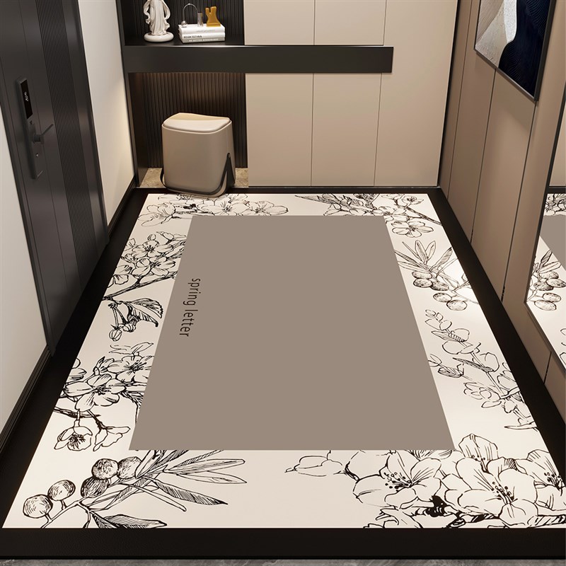 中古风入户门地垫高级感进门门垫防滑耐脏可裁剪玄关地毯脚垫