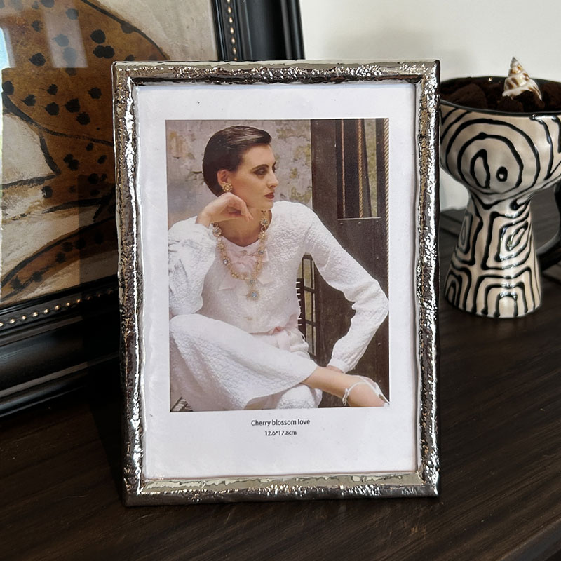 6寸7寸10寸相框摆台洗照片轻奢简约银色美式装饰品摆件相片框画框