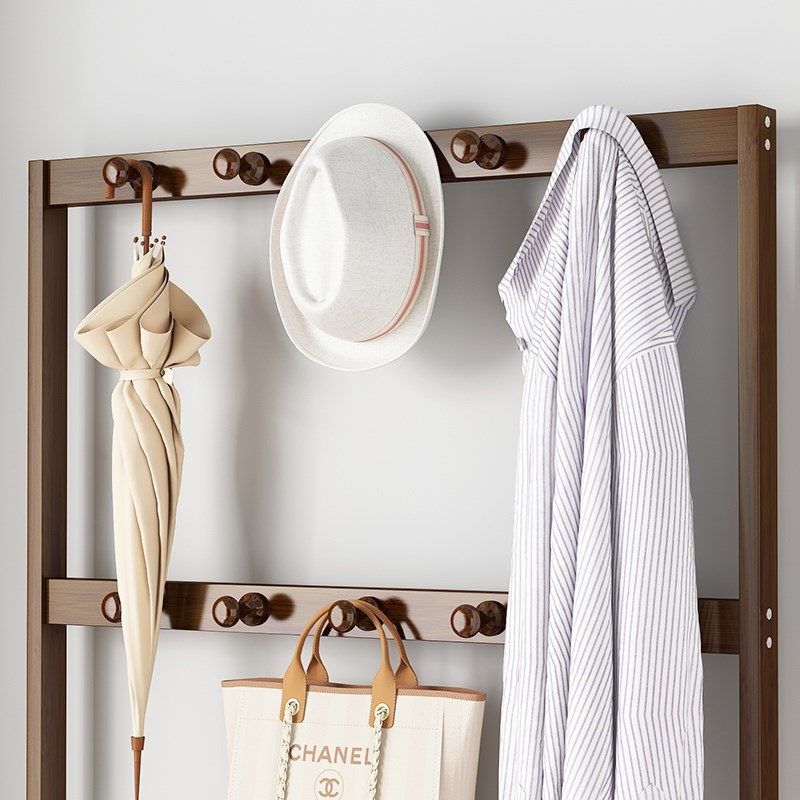 鞋架子家用简易门口挂衣t架一体居家衣帽I架多功能大容量置物架鞋