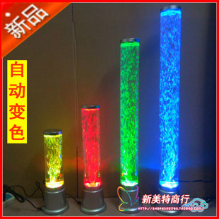 平盖LED气泡水柱灯柱形鱼缸水母鱼灯家居办公店铺酒吧风水氛围灯