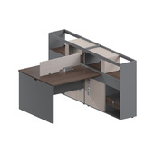 KuiShue巨树 双人位职员桌公司卡位办公桌转角卡座组合电脑台