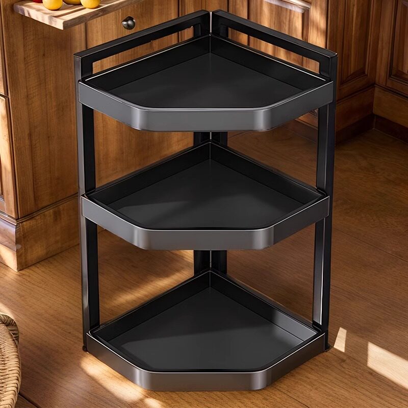 厨房置物架多功能台面三角调料收纳架转角多层架子省空间用品家用