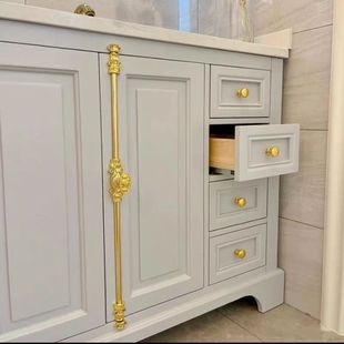 批发法式欧式美式浴室柜天地锁柜门橱柜衣柜长杆拉手门把手家具