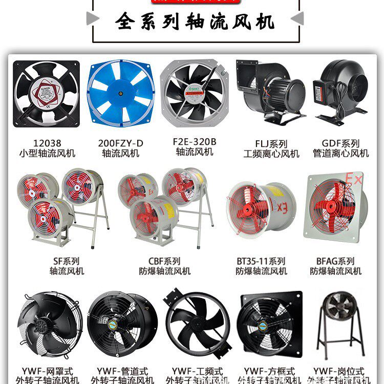 YWF不锈钢外转子轴流风机网罩式风扇冷库冷干机电机冷却散热风扇