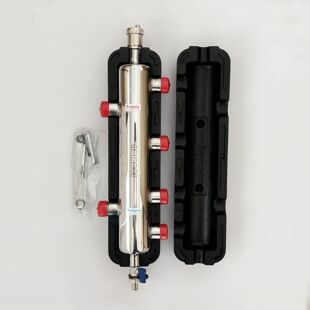 地暖耦合罐壁挂炉专用分水器混水缸耦罐二进四出不锈钢304去藕罐