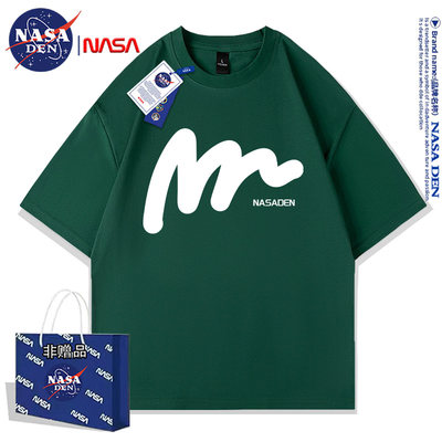 NASA联名夏季纯棉圆领短袖T恤男