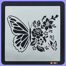 蝴蝶镂空模板绘画临摹神器喷漆图案素材手绘油画肌理画镂空模板