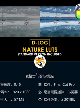 DLog电影感航拍调色LUT预设合集支持FCPX达芬奇专业色彩校正工具