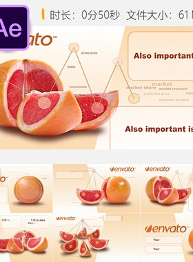 橙色商务营销产品展示AE模板开场动画4K视频制作服务宣传片头