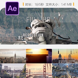 AE模板假日相册照片展示相册美丽图片画廊抖音自媒体相册动画