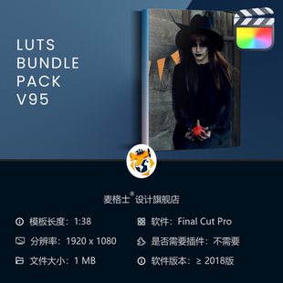 电影级LUTs色彩校正工具 FCPX专业影视调色预设包 航拍专用素材