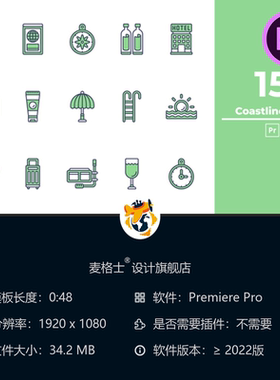 海岸线悬崖建筑航拍PR模板4K电影感森林徒步小径绿色峭壁景观