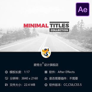 AE模板文字预设动画特效设计动态文本样式元素视频制作素材合集