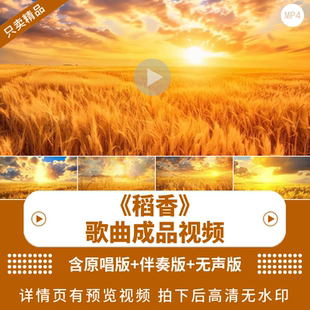 稻香mv歌曲伴奏周杰伦校园文艺晚会节目演出背景LED屏幕视频制作