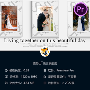 婚礼庆典PR模板3D相册历史影片时尚活动视频展示高清影视制作