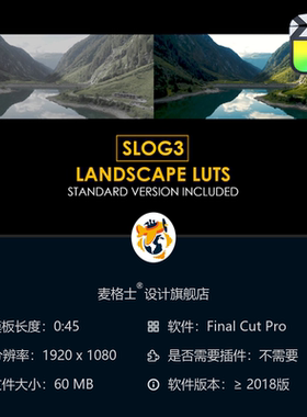 Slog3电影感调色LUT预设支持FCPX达芬奇专业色彩校正与摄影机配置