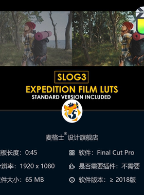 Slog3电影感调色预设与标准LUT合集 支持FCPX和DaVinci Resolve