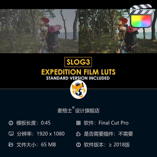 Slog3电影感调色预设与标准LUT合集 支持FCPX和DaVinci Resolve