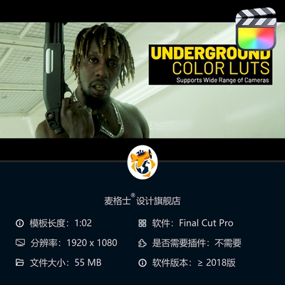 FCPX专业电影感调色LUT预设支持ARRI与Blackmagic摄影机色彩校正
