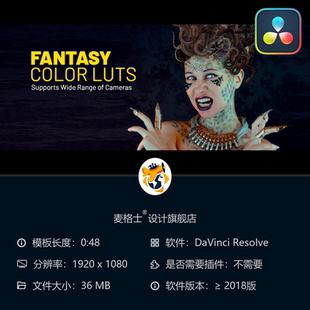 达芬奇专用色彩校正工具集 专业电影级调色LUT预设包