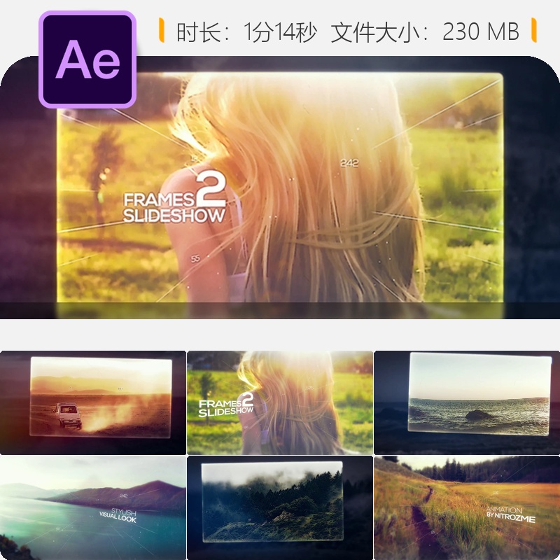 视差帧AE模板动画特殊活动开场视频制作企业宣传片头设计制作