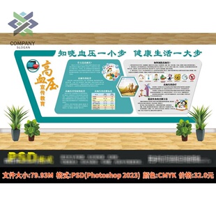 高血压医院办公会议科室楼层医生宣传栏医德标语医院文化墙素材