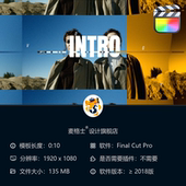 HipHop潮流开场FCPX模板 动感节奏MG动画短视频竖版 片头设计集
