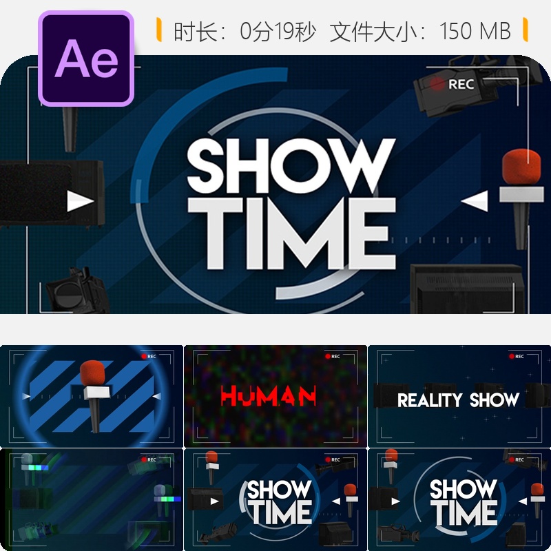 AE模板通用开场片头历史时尚体育频道秀展示设计红色电视节目