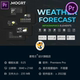 广播元 天气预报动态信息图表PR模板 气象数据HUD风格 素动画设计