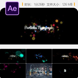 AE模板文字预设动画特效设计动态文本样式元素制作视频素材合集