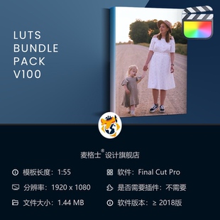 电影级航拍色彩校正与分级工具集 FCPX专业影视LUT调色预设包