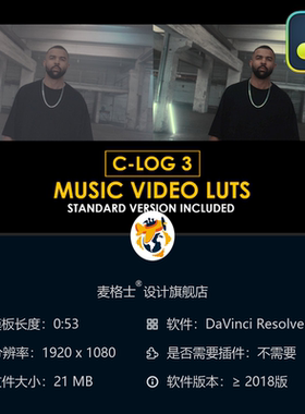 达芬奇专业电影感CLog3调色LUT预设合集 兼容Canon摄影机