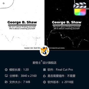 素 MG动画设计元 FCPX极简动态文字模板 现代抽象风格