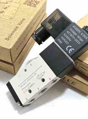 RKN 二位五通电磁阀控制阀4V210-06/4V210-08/A/B/C/AC220V/DC24V