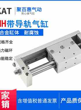 导轨磁耦式无杆气缸RMH20/25X50S 75S 100S 150S 200S 250S 300S