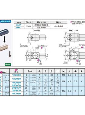 支柱固定夹 悬臂型 KLKA MKA ALKA SLKA360度旋转固定夹 旋转支架