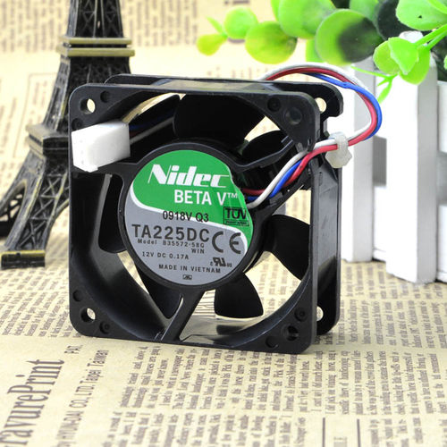 Nidec 6025 12V 0.17A 6cm 静音 电源机箱/服务器风扇 B35572-58G