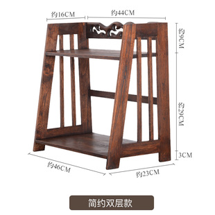 实木桌面小书架书桌简易置物架办公桌桌上小书柜多功能迷你收纳架