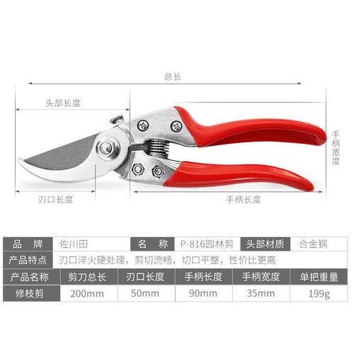 剪剪刀修枝果树树枝园艺园林工具枝花修剪台湾修果省力花艺剪子粗
