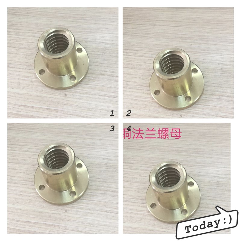 梯形丝杆铜螺母全铜圆法兰螺母Tr10T12T14T16T20TM22T25T28T30T36