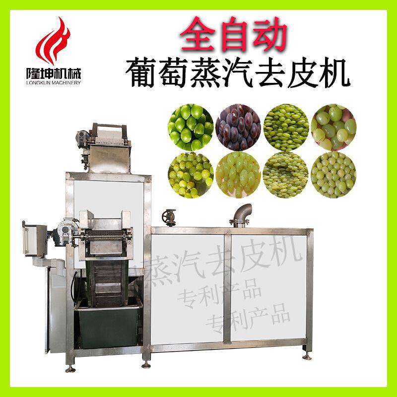 按需定制 隆坤全自动紫薯蒸汽去皮机 薯条薯片加工流水线去皮设备