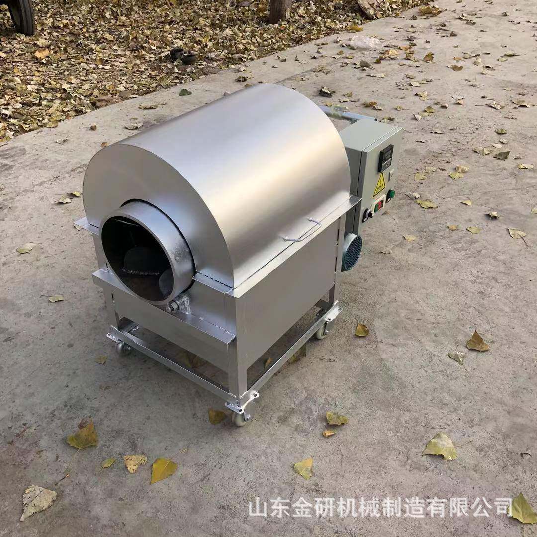 电加热大豆滚筒式炒货机100斤干货坚果炒料机五香瓜子板栗炒货机