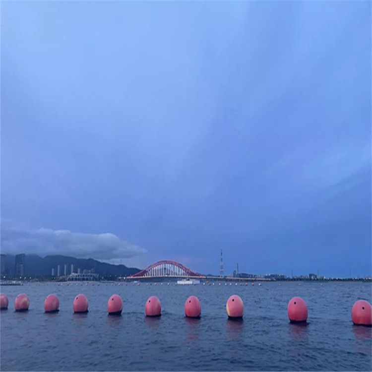 海洋牧场水面围栏浮子 游乐园水域隔离障碍物标识塑料警示浮球