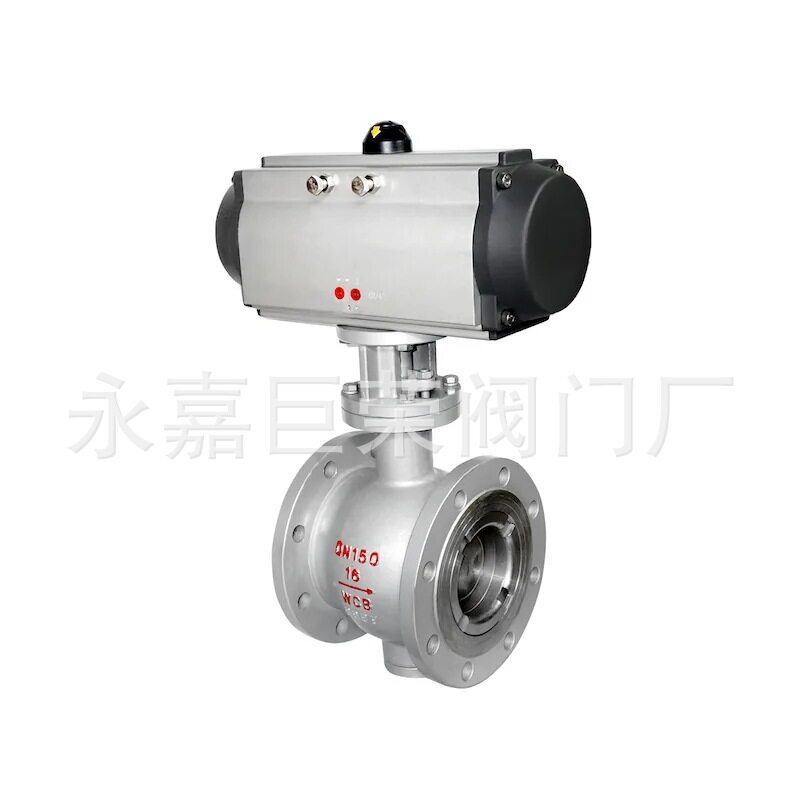 南高阀门生产Q647F气动固定球阀铸钢不锈钢法兰轻松启闭耐磨