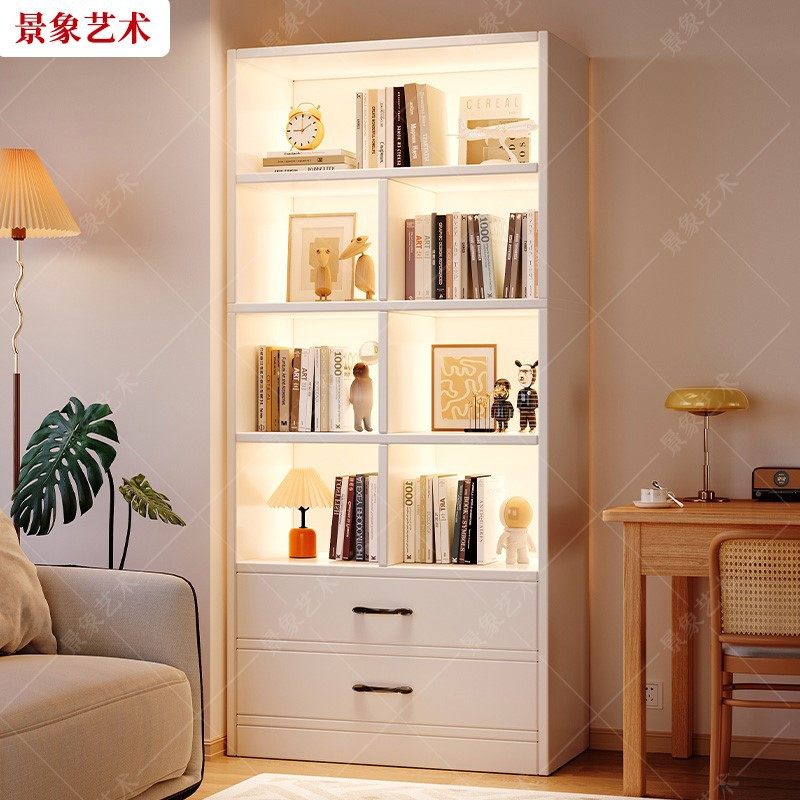 书架落地置物架现代家用靠墙客厅收纳展示储物柜带抽屉式立式书柜,鲜花速递/花卉仿真/绿植园艺,其它园艺用品,淘宝优惠券,粉丝福利购,淘宝优惠卷