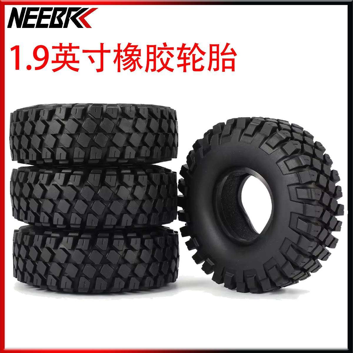 4个装1.9英寸橡胶胎皮用于1/10TraxxasTRX-4SCX10RC4D90攀爬车