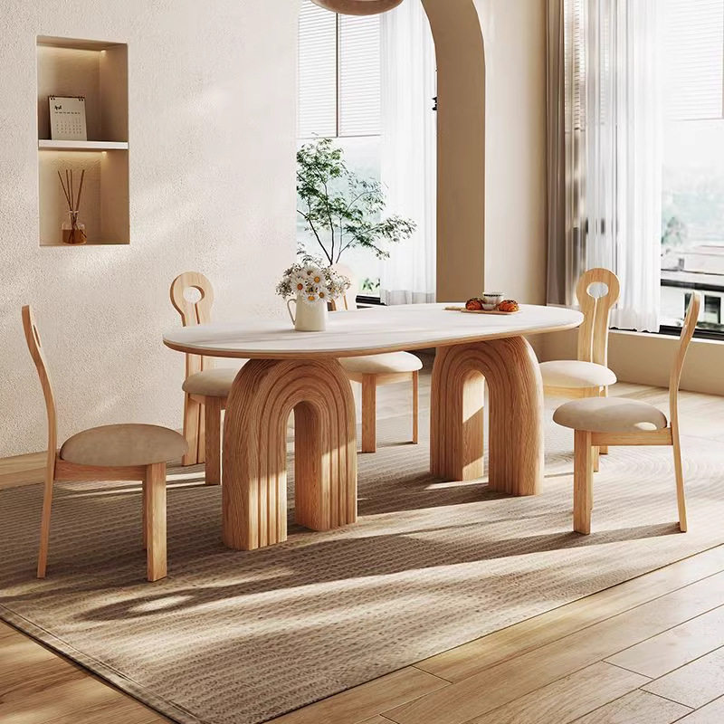 乐树家具实木餐桌原木风高端现代简约家用椭圆形加厚岩板饭桌椅子,鲜花速递/花卉仿真/绿植园艺,其它园艺用品,淘宝优惠券,粉丝福利购,淘宝优惠卷