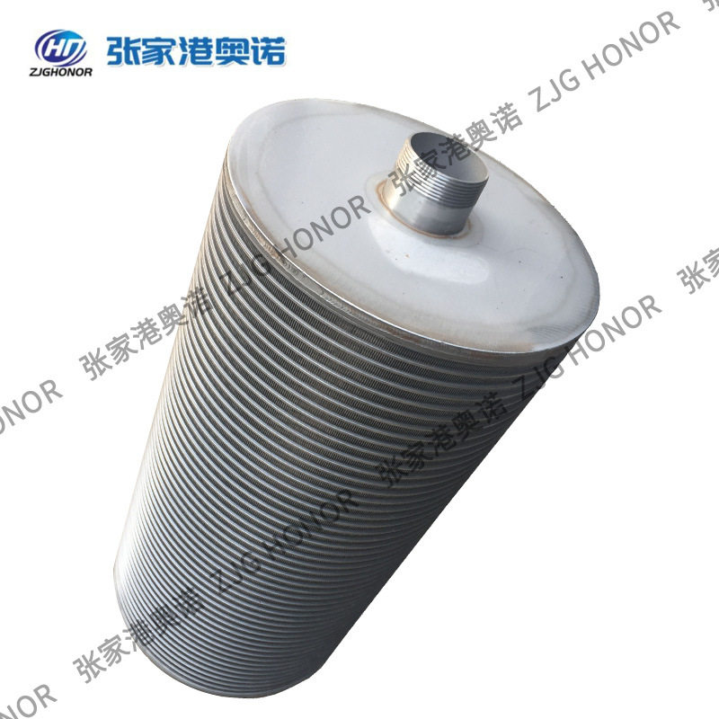 奥诺不锈钢全焊绕丝管圆筒斜筛式过滤污水处理滤网筛管可订置