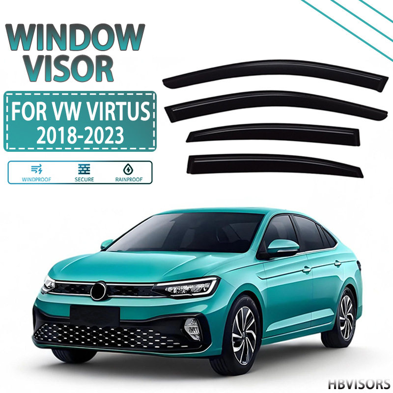 适用于2018-2026VWVIRTUS晴雨挡雨眉遮雨档黑武士Windowvisor