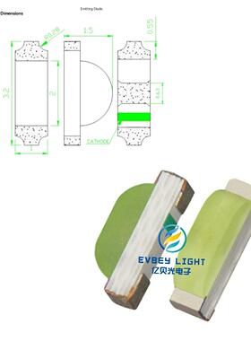 1206侧面冰蓝色贴片led灯珠 1204 3210 冰蓝光 冰蓝灯 冰兰 浅蓝